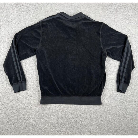 Juicy Couture Womens Jacket Black Large Full Zip Y2K Fleece Terry Track Striped - Picture 5 of 10